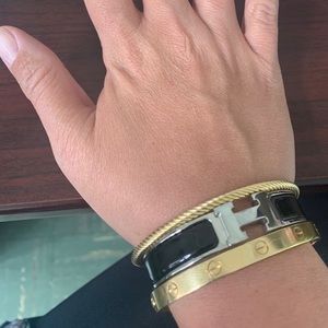 David Yurman 18K Gold Cable Bangle Bracelet
